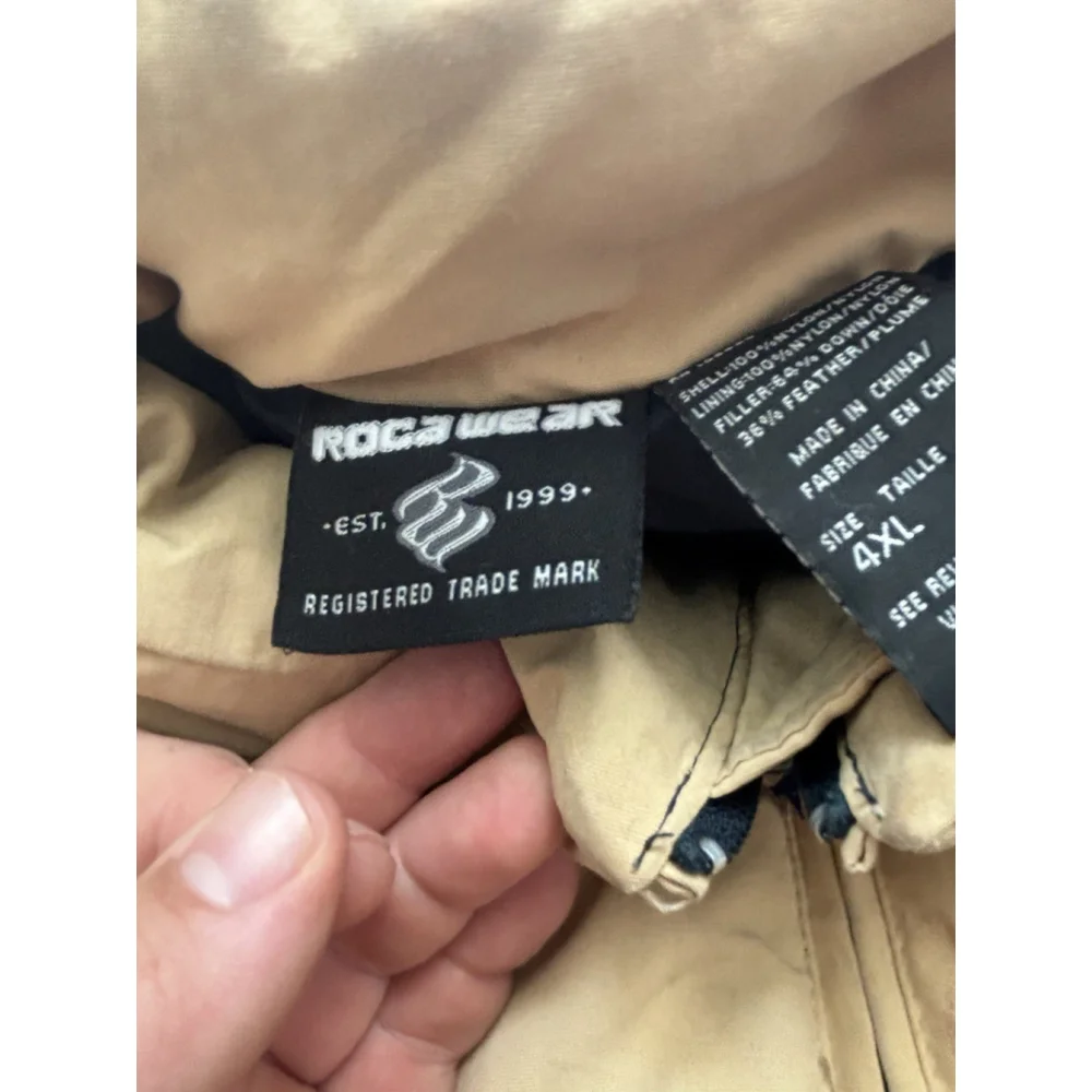 Epic Rocawear Y2K Puffer Jacket Vintage Coat Logo 90s HipHop 4XL